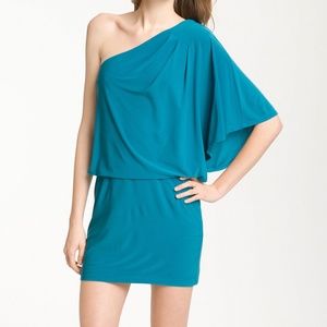 Jessica Simpson NWOT dress teal one shoulder
